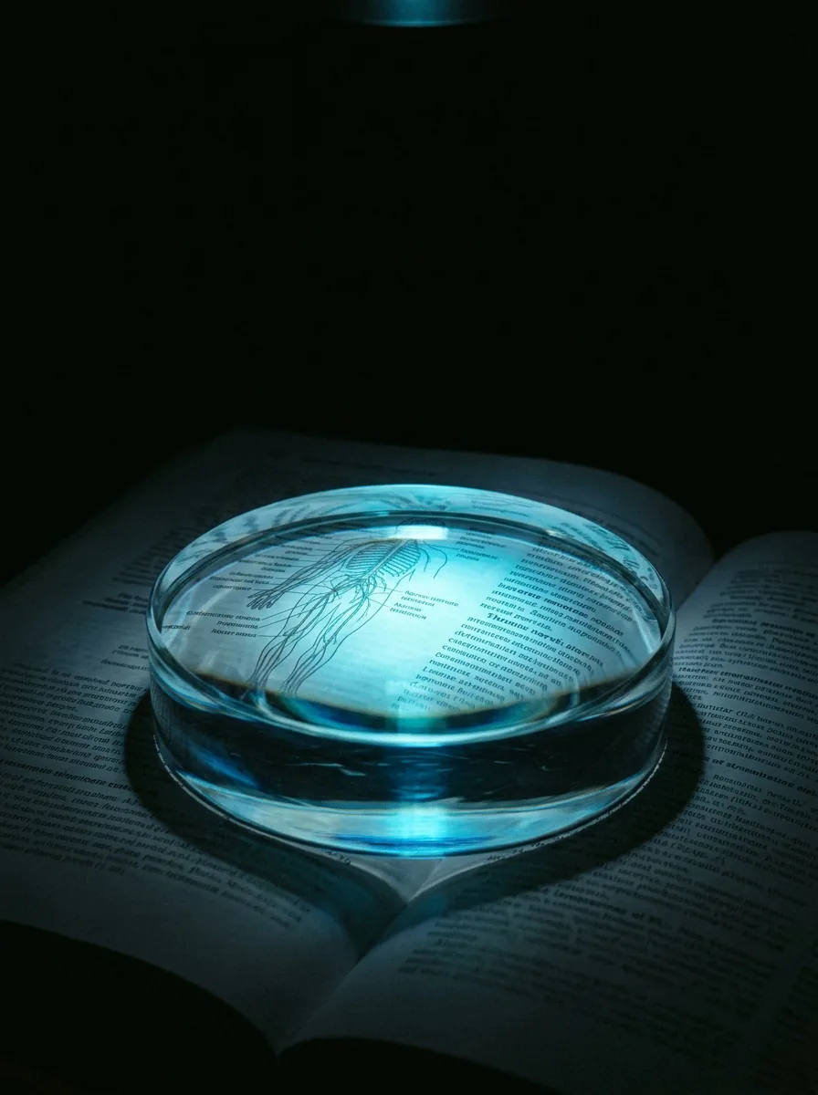 A lens isolating the important part of a textbook page